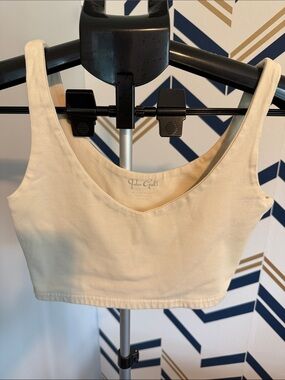 Brandy Melville Cream Ribbed Cropped Tank